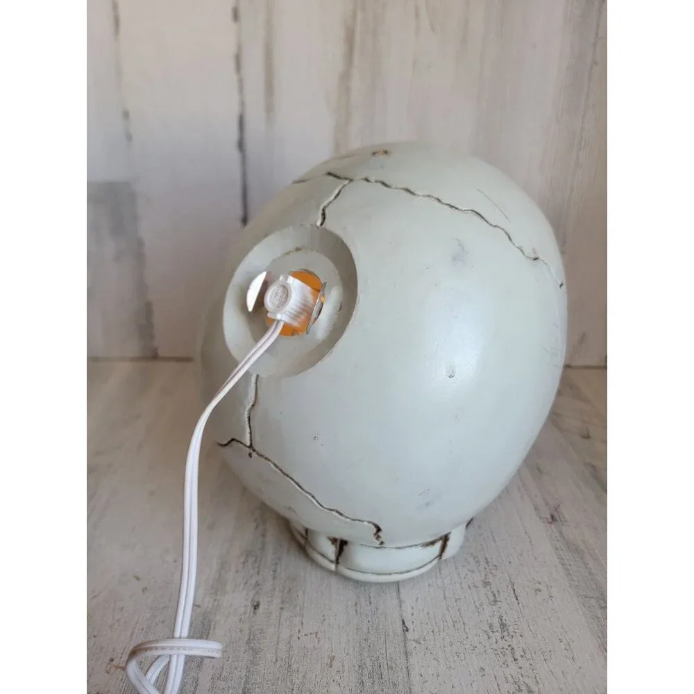 Blow‎ mold skull head Halloween prop decor light up unique skeleton